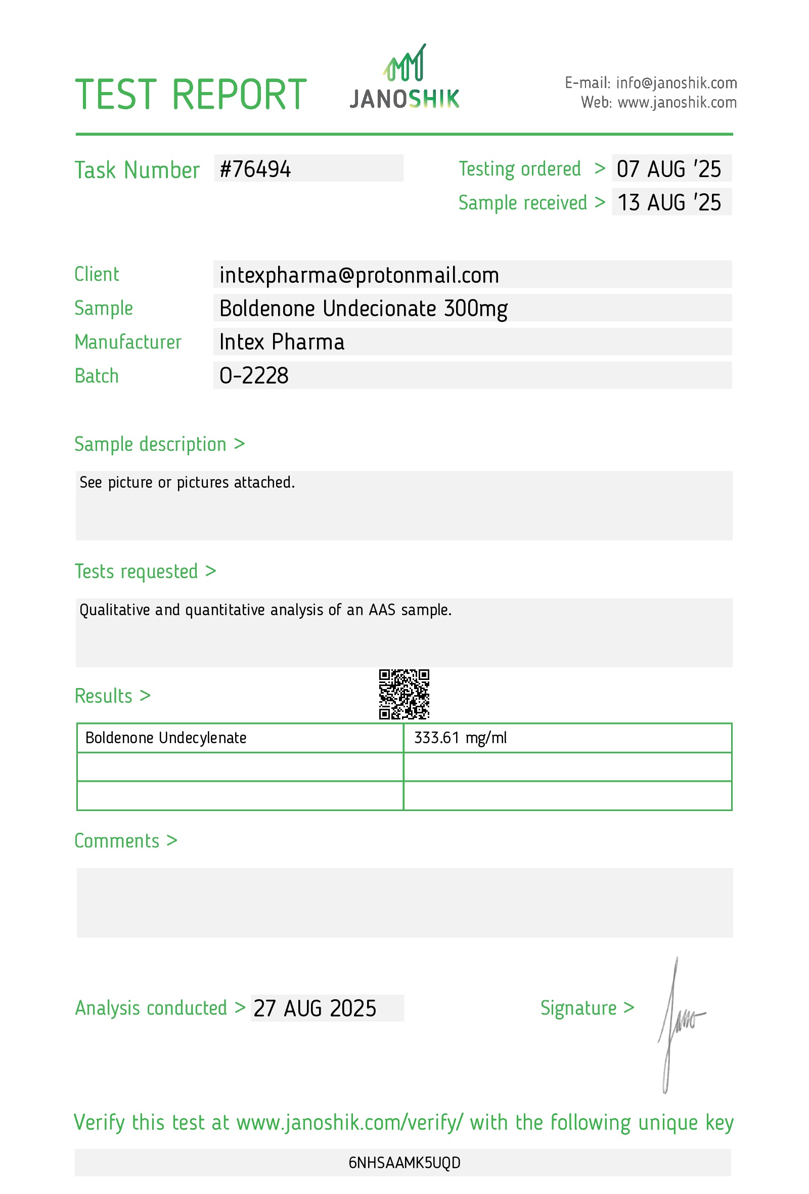 Intex Pharma EQ-300 (Boldenone Undecylenate) - Image 2