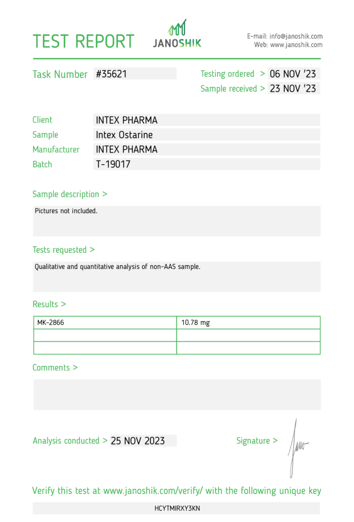 Intex Pharma Ostarine MK2866 1 - Image 2