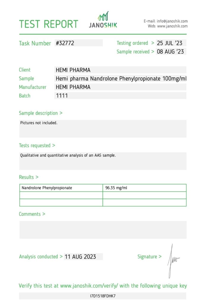Hemi Pharma Nandrophenyl (NPP) 100mg - Image 2