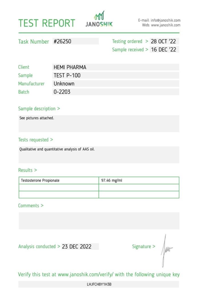 Hemi Pharma Test Propionate 100 - Image 2